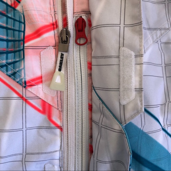 🌿 OAKLEY 🌿 multicoloured unisex freight snow jacket thinsulate anorak size L - Picture 8 of 15